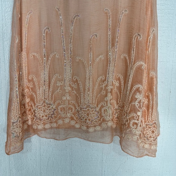 Soft Surroundings silk tunic dress peach size S - Picture 4 of 10